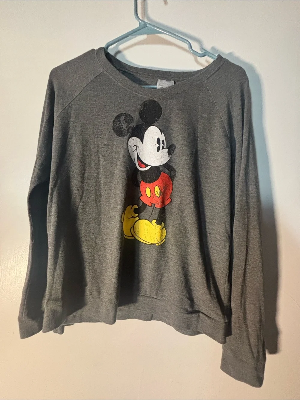 Gray Mickey Mouse Graphic Sweatshirt